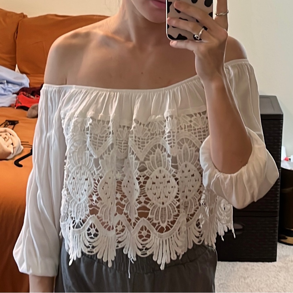 White Crop Top XS